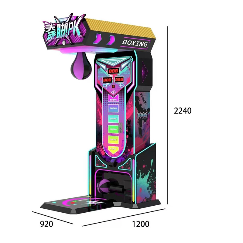 Punching and kicking boxing ma