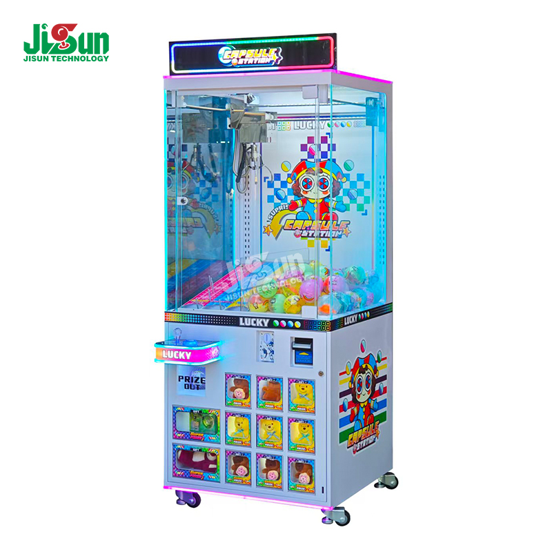 Claw machines, capsule toy machines, and